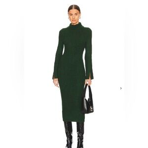 Lovers and Friends coralie knit dark green sweater dress sz M